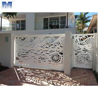 Clôture de jardin résidentielle en aluminium perforé de haute qualité, design moderne avec gravure laser 3D, isolation thermique, protection de la vie privée