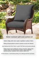 Chaise d'extérieur tressée pour balcon, imperméable, avec sangle amovible et lavable, style minimaliste moderne, en polyester et éponge, pour mobilier de jardin.
