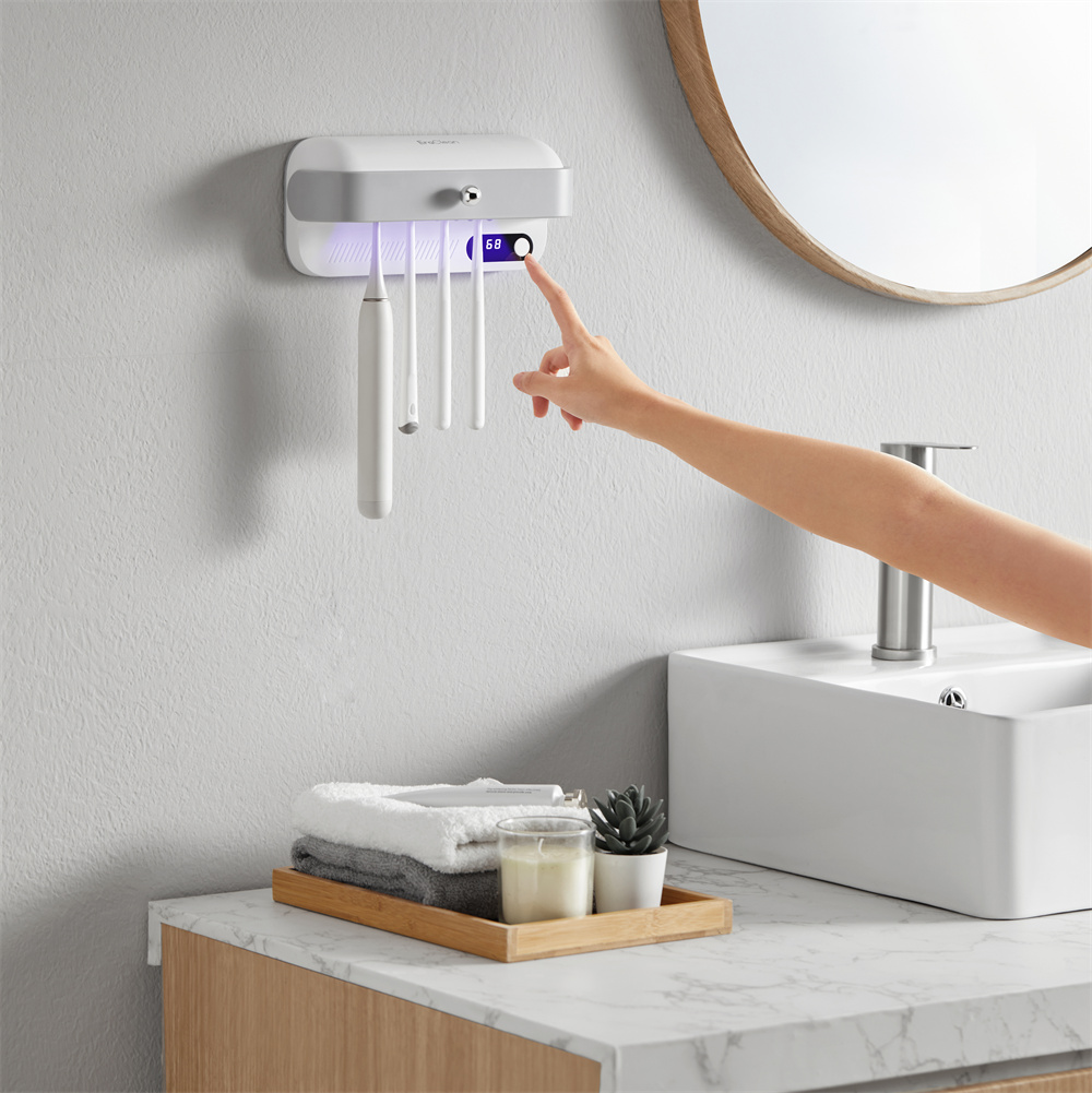 Оптовая продажа, 4 позиции, УФ-стерилизатор зубных щеток, держатель зубных щеток с УФ-стерилизатором