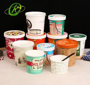 16 oz 32 oz soup container 1000ml customized print disposable paper cup soup bowl craft white cups of soup