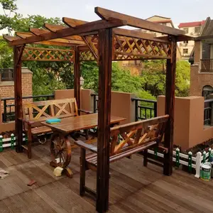 Custom FRP Fiberglass Garden Landscape Grape Trellis Outdoor Courtyard Garden Fiberglass Climbing Vine Trellis