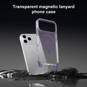 Với Crossbody layard dây đeo điện thoại Bìa trường hợp đối với <span class=keywords><strong>iPhone</strong></span> 17 Pro Max ,Magnetic bìa với Dual màu Bumper vỏ điện thoại di động - Product Image 5