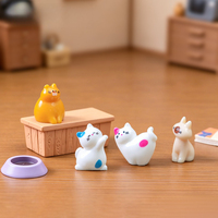 Miniature de chaton mignon pour micro-paysage, accessoires de décoration DIY pour maison de poupée, ornements de bureau miniatures