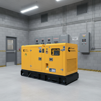 Générateur diesel silencieux insonorisé Cummins à bon prix, 110 kVA, 88 kW, triphasé, 400 V, 50 Hz, pour usine, centre commercial, hôtel, ISO CE