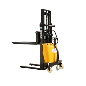 2ton đứng lên đạt ngã ba Stacker điện với nền tảng đạp nâng heigh đầy đủ điện Stacker xe tải