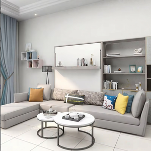 Sofá Cama Multifuncional Ahorrador de Espacio de Roble con Almacenamiento, Cojín, Tapicería de Cuero PU y <span class=keywords><strong>Cabecero</strong></span> Iluminado para Hogar, Oficina o Invitados - Product Image 3