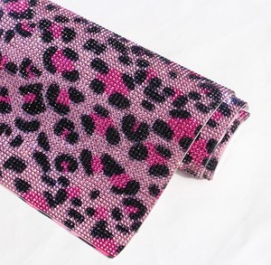 Yantuo 24*40Cm Tự Dính Rhinestone Sticker Thiết Kế Màu Hồng Leopard In Rhinestone Tấm - Product Image 3