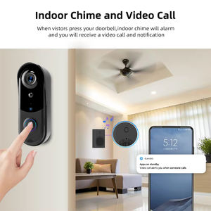 Caméra sonnette vidéo WiFi 1080P Carillon alimenté par batterie 38 sonneries IP65 Étanche SD Stockage 2.4G Cloud Réglage du volume Porte - Product Image 6