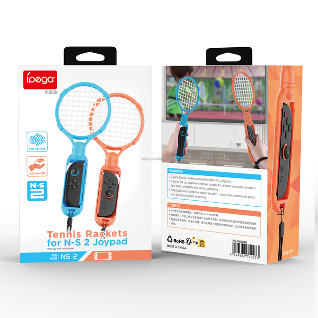 Tennis Rackets for Switch 2 Motion Kits Joypad Attachment Interactive Rackets Exercise Tools for Switch 2 Sports Accessories