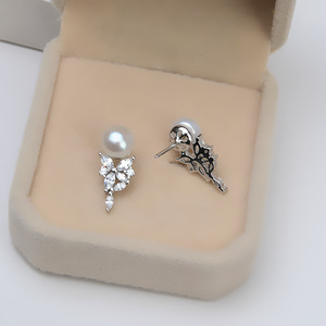 Pendientes Largos de Plata S925 con Múltiples Cuentas y Borlas, 5-7 Perlas, Accesorios de Bricolaje para Mujer, Componentes y Fornituras de Joyería Semi-Acabadas-1136 - Product Image 2