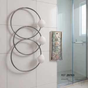 Toilet Hooks Ganchos Metal Ring With Shell Design For Bathroom Use - Product Image 2