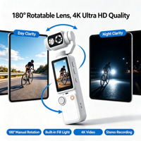 Caméra stabilisée de poche Q8, vidéo HDR 1080p, enregistrement stéréo, grand angle 180°, lampe torche LED intégrée