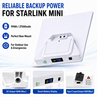 Batterie externe 27500mAh 99Wh pour Starlink Mini, charge bidirectionnelle USB-C PD 100W avec écran LED et support pour l'extérieur et les voyages
