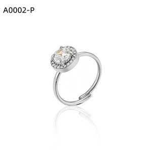 AMY แหวนแฟชั่นประดับด้วยเพชรสวิส925แหวนค็อกเทลชุบเงินสำหรับผู้หญิง A0002เครื่องประดับงานหมั้น - Product Image 1