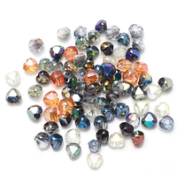 Zhubi 6MM 8MM facettes en forme de coeur pierre perles de verre pour la fabrication de bijoux Triangle coupe perles de cristal pour bricolage artisanat