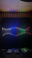 Panneau mural rainuré en WPC imperméable de style moderne australien avec éclairage LED intégré, grille en PVC pour usage en salle de sport