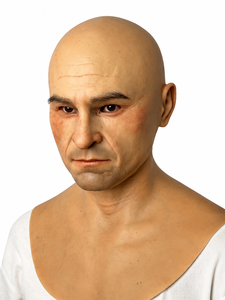 Masques en silicone réaliste pour homme chauve avec bouche mobile, respirants, pour cosplay, anatomiquement corrects, faible MOQ, du fournisseur - Product Image 4