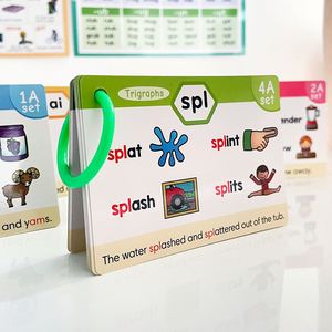 Tarjetas de aprendizaje fonético en inglés personalizadas para jardín de infantes, con mezclas CVC y sonidos de vocales largas, seguras y duraderas, para palabras de vista y ortografía. - Product Image 4