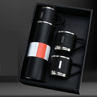 Coffret Cadeau Personnalisé pour Entreprise : Mug de Voyage, Bouteille d'Eau d'Extérieur, Bouteille Isotherme en Acier Inoxydable 304 avec 3 Couvercles