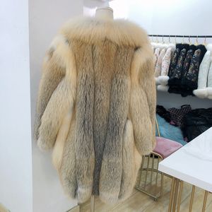 Женская длинная Меховая куртка большого размера - Product Image 6