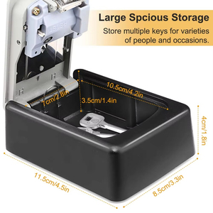 Wholesale Key Box Safe Deposit Metal Material Waterproof Wall Mounted <b>Security</b> Storage Lock Decoration - Product Image 3