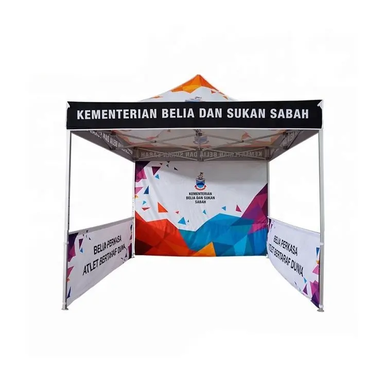 Logo pubblicitario con tenda da esposizione all'aperto per eventi tendoni gazebo a baldacchino Pop Up con stampa personalizzata tenda fiera