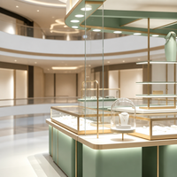 LED-Beleuchtete Schmuck-Vitrine aus MDF-Material für Einzelhandelsgeschäfte und Ausstellungsräume, Komplette Ladeneinrichtung für Juweliergeschäfte
