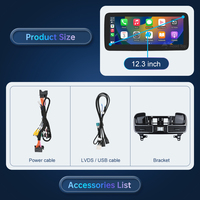 Road Top 12.3 "sans fil Apple CarPlay Android Auto Multimédia Affichage Linux Écran pour Mercedes-Benz GLE GLS 2016-2018 NTG5.0