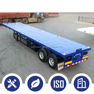 Venta Directa <span class=keywords><strong>de</strong></span> Fábrica: Remolque <span class=keywords><strong>de</strong></span> Plataforma <span class=keywords><strong>de</strong></span> 30-50 Toneladas y 50 Pies, Semirremolque Portacontenedores <span class=keywords><strong>de</strong></span> 48 Pies, Semirremolque <span class=keywords><strong>de</strong></span> Plataforma <span class=keywords><strong>de</strong></span> 40 Pies y 3 Ejes, 50 Toneladas, 20 Pies - Product Image 2