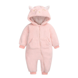 <strong>Winter</strong> <strong>Baby</strong> Girls Boys Jumpsuit Cartoon Hooded Ear Zipper Jumpsuits Outfit <strong>Baby</strong> <strong>Clothes</strong> - Product Image 4