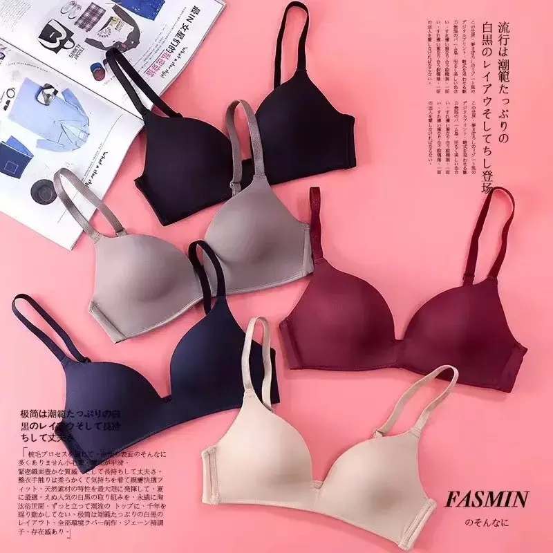 Lingerie sem fio fino e leve para mulheres, atacado, sem rastros, uma peça, sutiã feminino