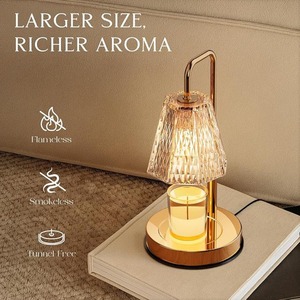 Lámpara Calentadora de <span class=keywords><strong>Velas</strong></span> Ajustable en Altura y con Intensidad Regulable, con Temporizador, Calentador Eléctrico de <span class=keywords><strong>Cera</strong></span> sin Llama <span class=keywords><strong>para</strong></span> <span class=keywords><strong>Velas</strong></span> en Frasco, Decoración del Hogar - Product Image 4