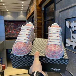 Tendance Mode Printemps 2026 : Baskets Plateformes de Luxe pour Hommes Ornées de Strass, Chaussures Décontractées Élégantes avec Cristaux, Marque Populaire - Product Image 3