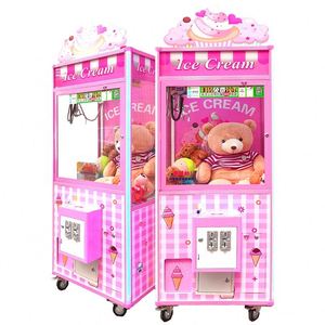 NINIX Machine à griffes à monnayeur pour poupées, en métal rose et verre trempé, pour salle de jeux intérieure - Product Image 3