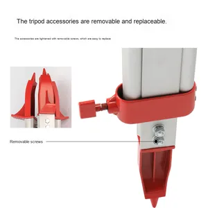 Customizável OEM durável alumínio liga estação total <span class=keywords><strong>Theodolite</strong></span> medição Stand quadrado levantamento nível instrumento tripé - Product Image 3