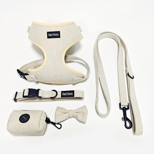 Arnés y correa únicos personalizados Juego de arnés para perros Collar de sarga para perros Correa Conjunto de correas y collares para mascotas - Product Image 3