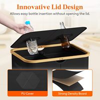 Corbeille de recyclage pliable robuste à double compartiment de 150 L pour bouteilles, idéale pour cuisine et appartement, personnalisable