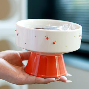 베스트 셀러 파티 접대 용품 흰색과 노란색 빨간색 도자기 세라믹 디저트 과일 스낵 플레이트 선물-가치있는 식기 - Product Image 2