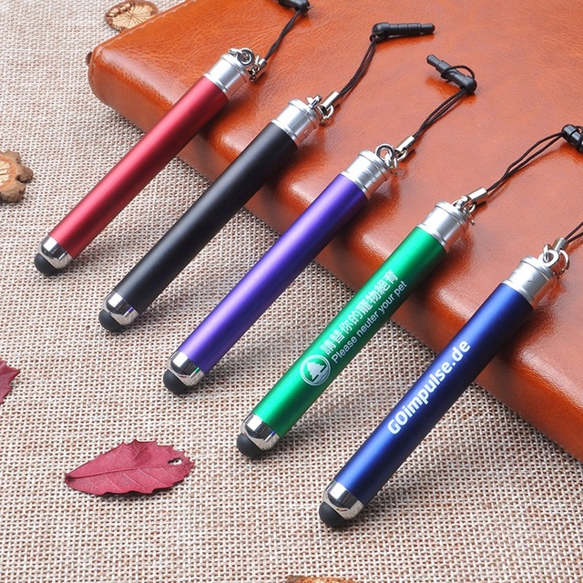 Hot Selling Sports Plastic Promotional Smartphone Use Lanyard for Touch Logo Pen