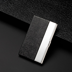 Regalo promozionale <span class=keywords><strong>porta</strong></span> carte d'<span class=keywords><strong>identità</strong></span> in metallo in acciaio inossidabile <span class=keywords><strong>porta</strong></span> biglietti da visita in pelle PU - Product Image 5