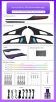 Accessoires de voiture pour Audi A6 C7 2012-2018, décoration intérieure, éclairage d'ambiance de voiture à 64 couleurs, systèmes d'éclairage automatique