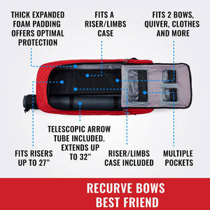 Estuche Negro para Arco de Caza y Bolsa para Arco y Flechas, Portátil, Universal, para Arco Desmontable - Product Image 4