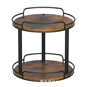 Cross-border wooden <b>spice</b> rack, kitchen rotating <b>spice</b> and condiment <b>jar</b> organizer, cosmetic storage rack, perfume rack - Product Image 5