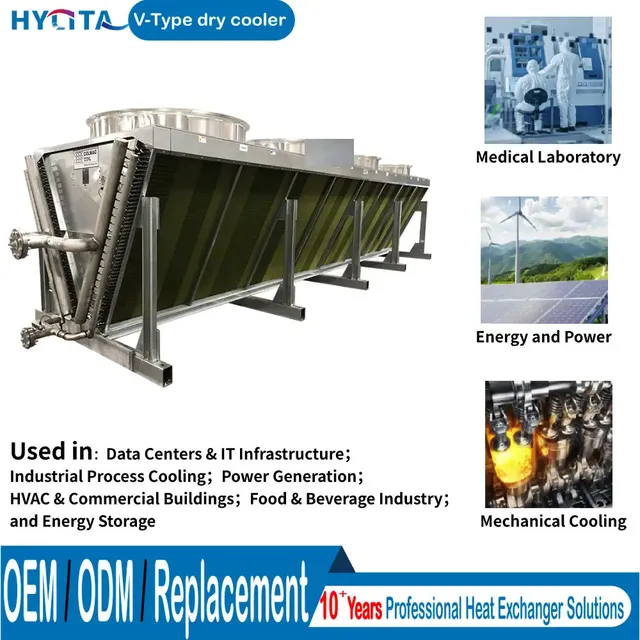 Dry Cooler SS316L Stainless Steel Tube with Smart IoT Remote Monitoring High Efficiency for BESS Energy Storage Container