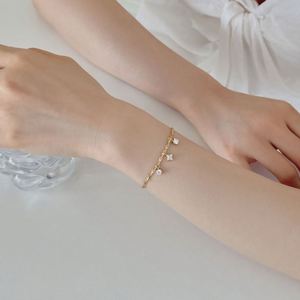 Dylam Ladies Women Girls <b>Charm</b> Jewelry S925 <b>Silver</b> Link Chain 5A Zirconia Dangle Pendant <b>Bracelets</b> with Extendable Chain - Product Image 6