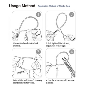 250mm quan hệ cáp may mặc bán buôn biểu tượng tùy chỉnh dùng một lần nhận dạng nhựa con dấu tag Giày - Product Image 5