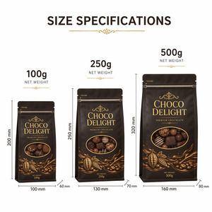 Bolsa Premium para Trufas <span class=keywords><strong>de</strong></span> <span class=keywords><strong>Chocolate</strong></span> con Ventana, Fondo Plano Resellable, Bolsa <span class=keywords><strong>de</strong></span> Embalaje <span class=keywords><strong>de</strong></span> Alimentos con Papel <span class=keywords><strong>de</strong></span> Aluminio Dorado para Regalo <span class=keywords><strong>de</strong></span> Trufas <span class=keywords><strong>de</strong></span> <span class=keywords><strong>Chocolate</strong></span> - Product Image 3