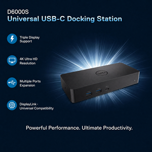 11 in 1 D6000S USBハブ、デル製ノートパソコン用ドッキングステーション、130W電源で<span class=keywords><strong>4K</strong></span>モニター対応 - Product Image 1