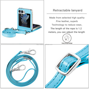 Portefeuille Anti Perte Coeur Antishock Crossbody Chaîne Chine Vente en Gros Téléphones Mobiles Cas Avec Sacs Suspendus Pour <span class=keywords><strong>Samsung</strong></span> Flip5/4 - Product Image 4