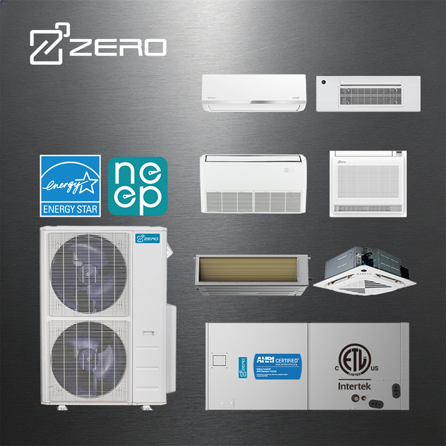 Multi Zone Mini Split AC Unit 3-5Ton Variable Frequency DC Fan Motor HVAC System Ceiling Cassette Air Hotel Household